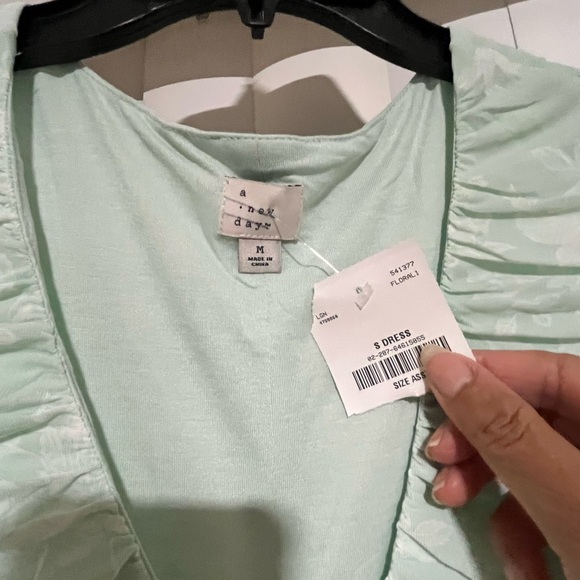 A New Day Mint Green Ruched Maxi Dress - Picture 5 of 8